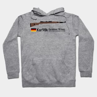 Kar98k Karabiner 98 kurz 1935 German standard service rifle historical German weapon black. Hoodie